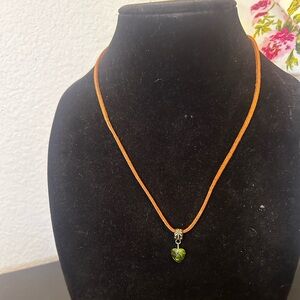 Green Heart Pendant Necklace